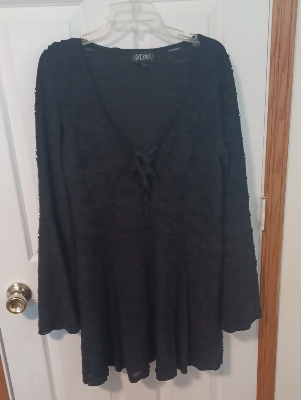 Widow Distressed Bell Sleeve Mini Dress 1x